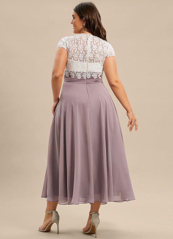 Robe Trapèze Violet Éclat Satiné - gallery 6