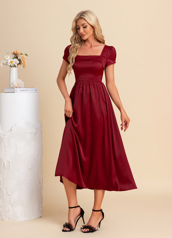 Robe Trapèze Émeraude Vaporeuse - gallery 3