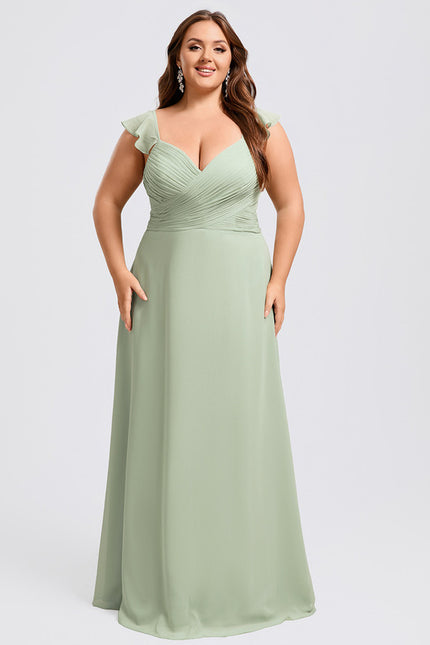 Robe Trapèze Mousseline Fendue - gallery 6