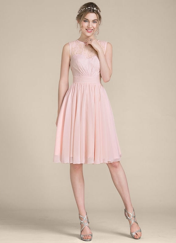 Robe Trapèze Éclat De Rose Poudrée - gallery 2