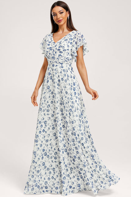 Robe Trapèze Mousseline Fendue - gallery 2