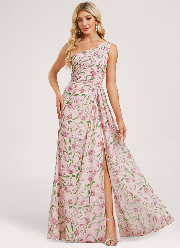Robe Trapèze Asymétrique Beige