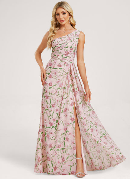Robe Trapèze Asymétrique Beige