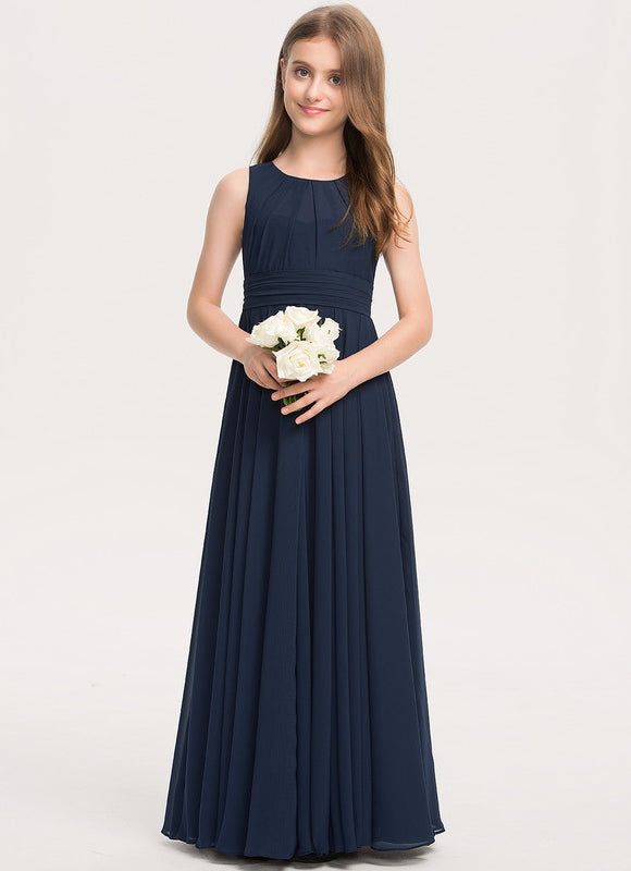 Robe Trapèze Bleu Doux Éclat - gallery 1