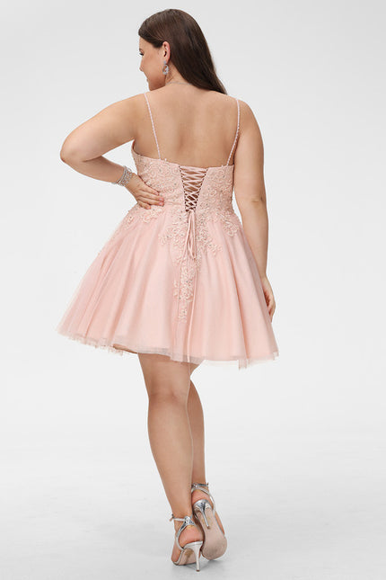 Robe Trapèze Rose Poudré Élégant - gallery 9