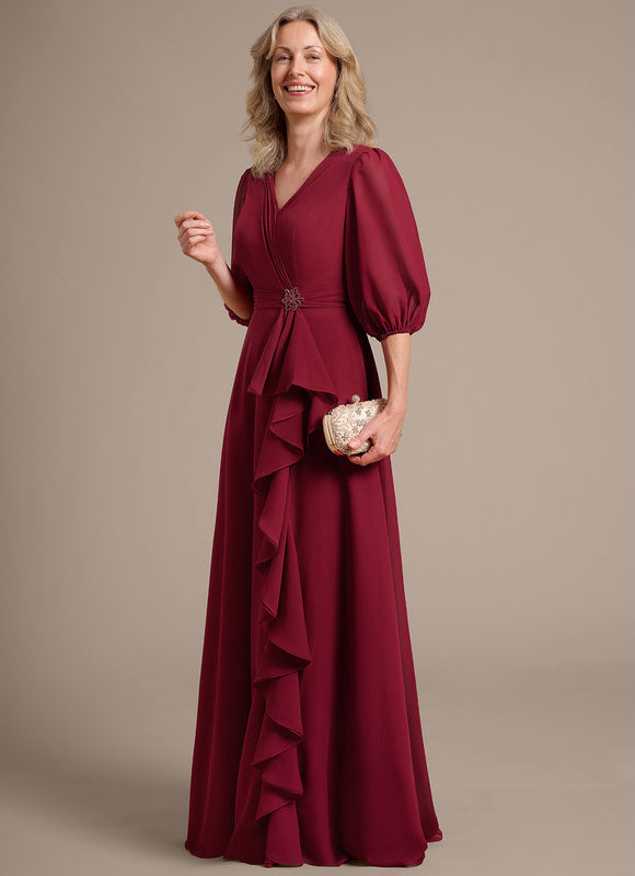 Robe Trapèze Rouge Élégant - gallery 3