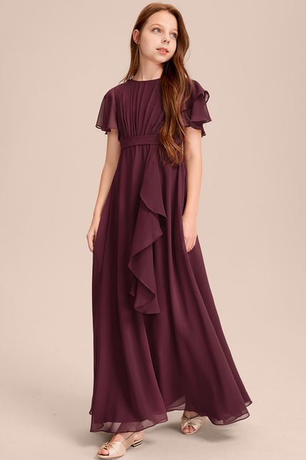 Robe Trapèze Bordeaux Flottante - gallery 2