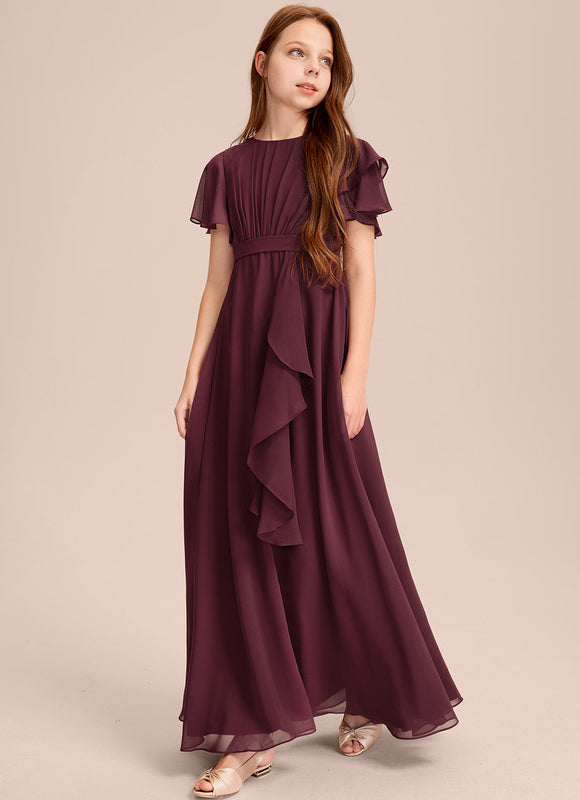 Robe Trapèze Bordeaux Flottante - gallery 2