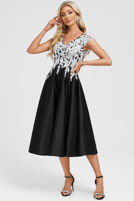 Robe Trapèze Dentelle Noire