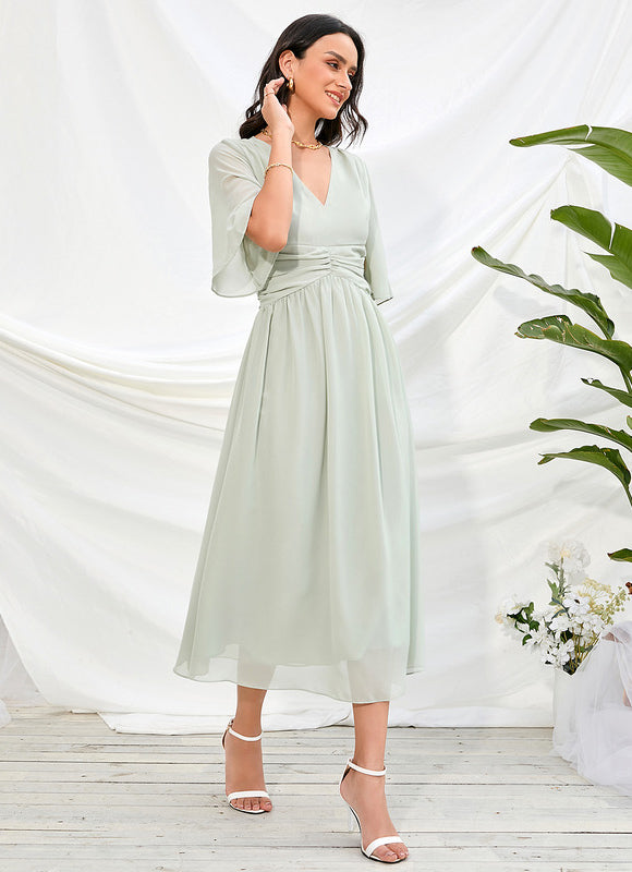 Robe Trapèze Chic Olivâtre - gallery 2