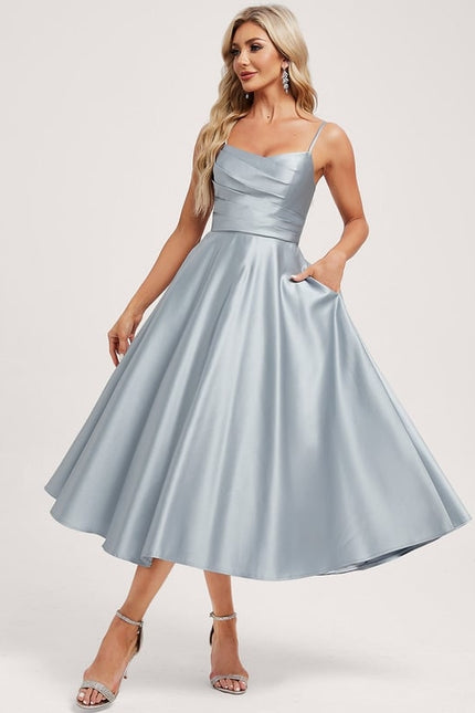 Robe Trapèze Aube Satinée - gallery 2