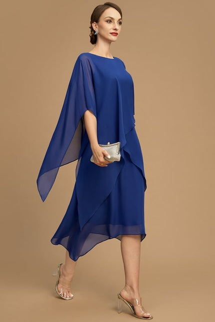 Robe Trapèze Vague Saphir - gallery 3