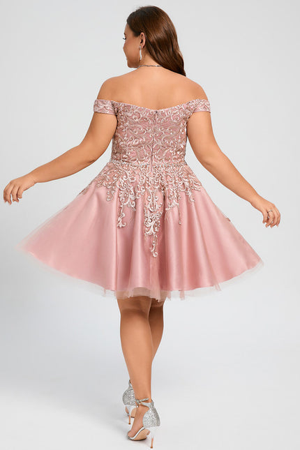 Robe Trapèze Chuchotement Poudré - gallery 6