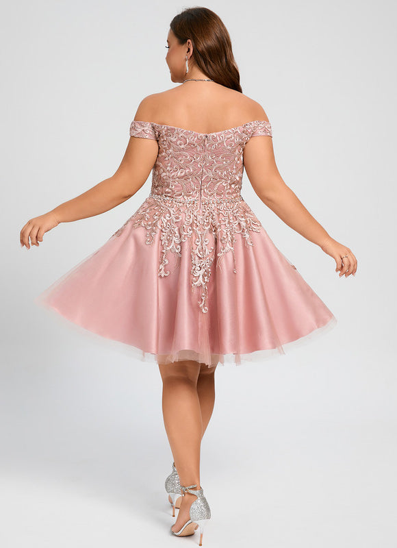 Robe Trapèze Chuchotement Poudré - gallery 6