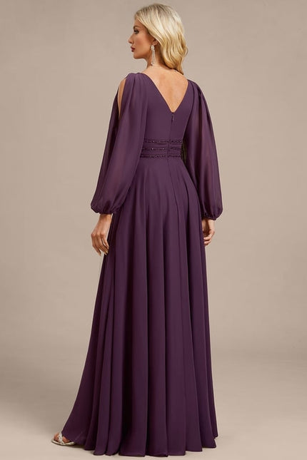 Robe Trapèze Violette Élégante - gallery 5