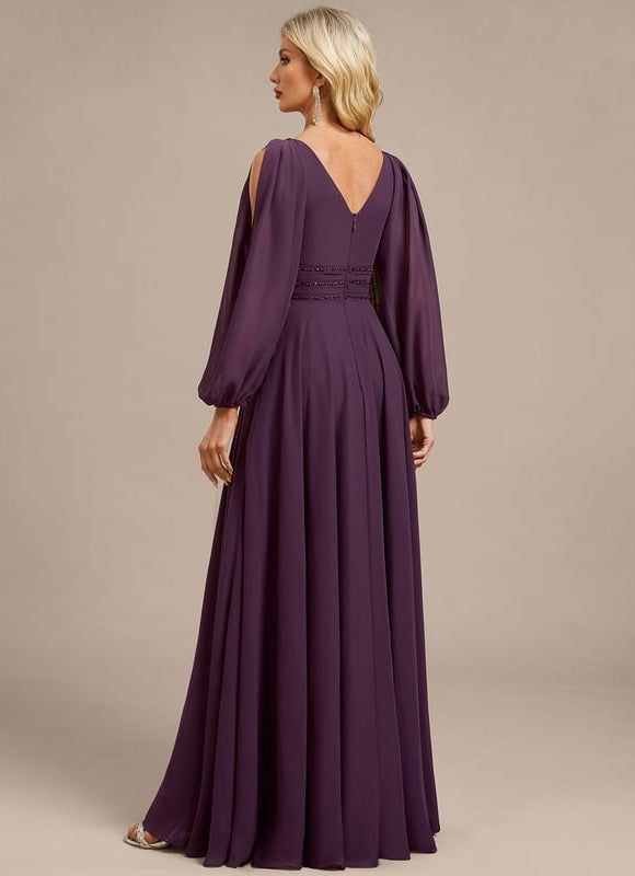 Robe Trapèze Violette Élégante - gallery 5