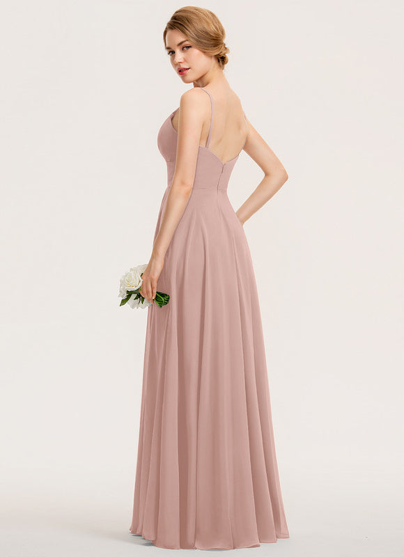 Robe Trapèze Bleu Élégant Longue - gallery 2