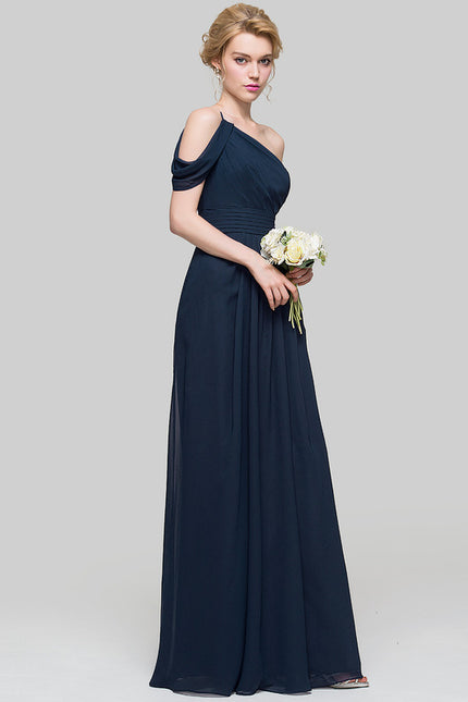 Robe Trapèze Asymétrique Beige - gallery 7
