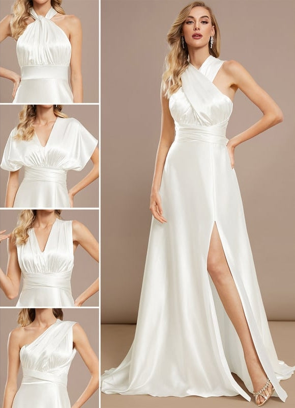 Robe Trapèze Lumière Satinée