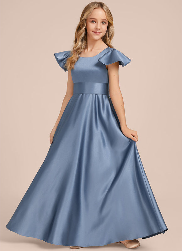 Robe Trapèze Satin Ciel Doux - gallery 3