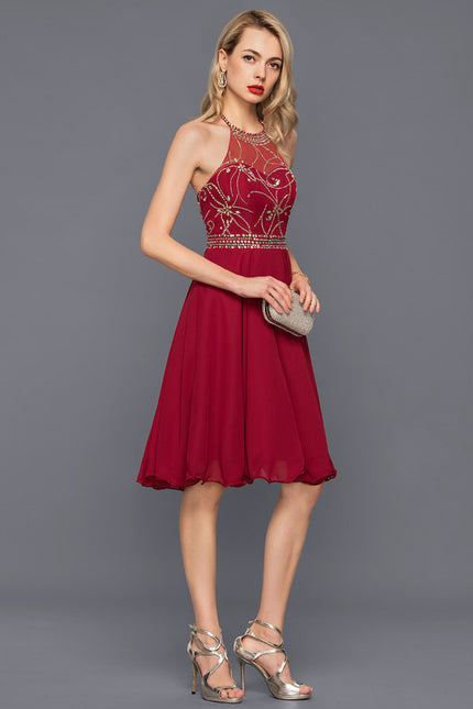 Robe Trapèze Cocktail Éclatante - gallery 1