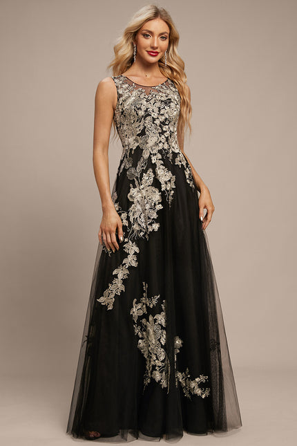 Robe Trapèze Aérienne Noir - gallery 4