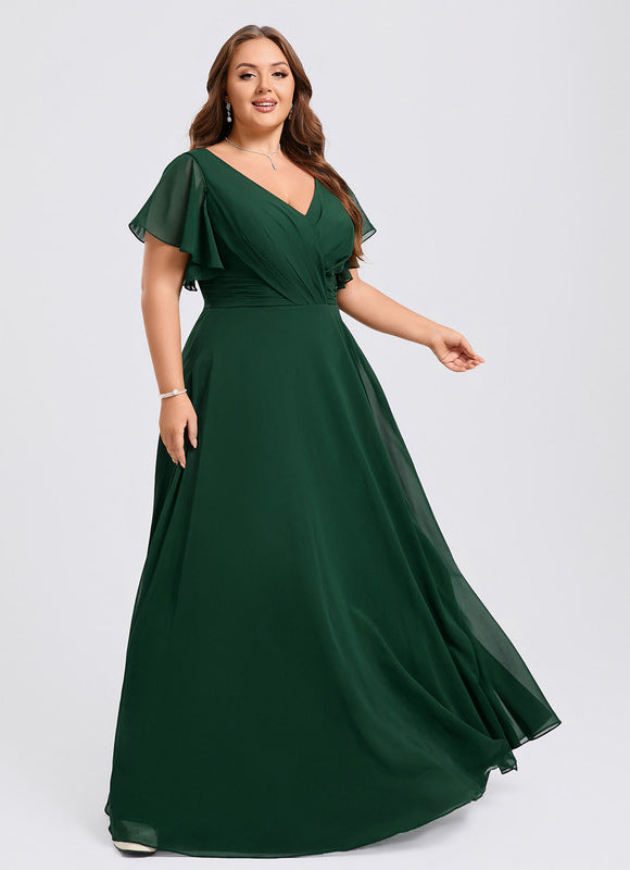 Robe Trapèze Mousseline Fendue - gallery 9