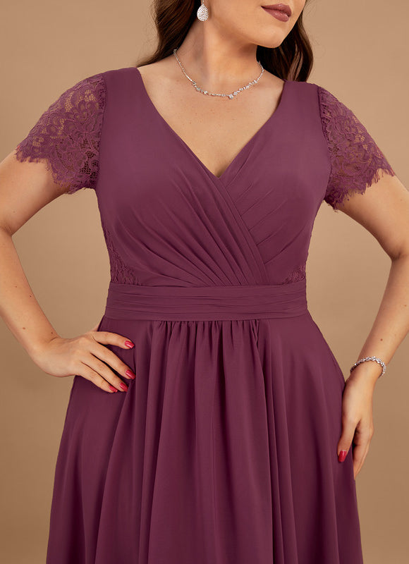 Robe Trapèze Dentelle Aérienne - gallery 8