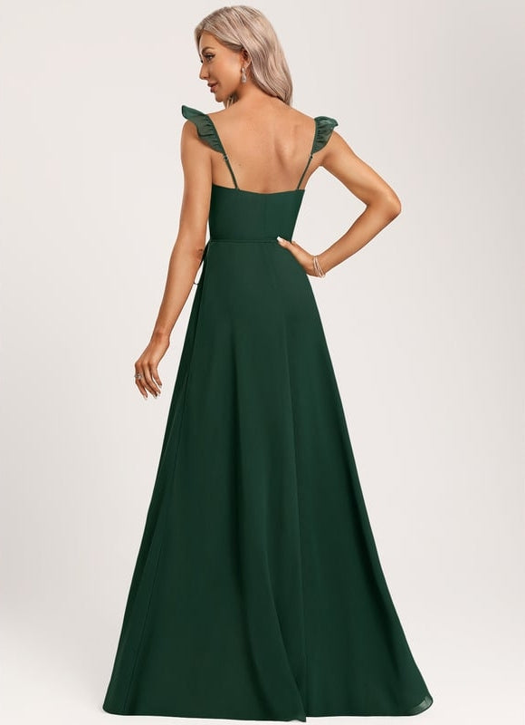 Robe Trapèze Aérienne Vert Pâle - gallery 4