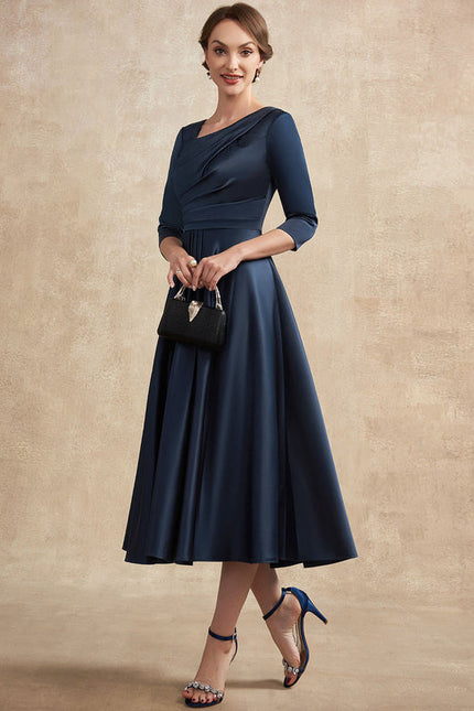 Robe Trapèze Nuit Saphir Élégante - gallery 3