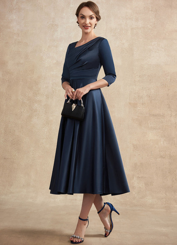 Robe Trapèze Nuit Saphir Élégante - gallery 3