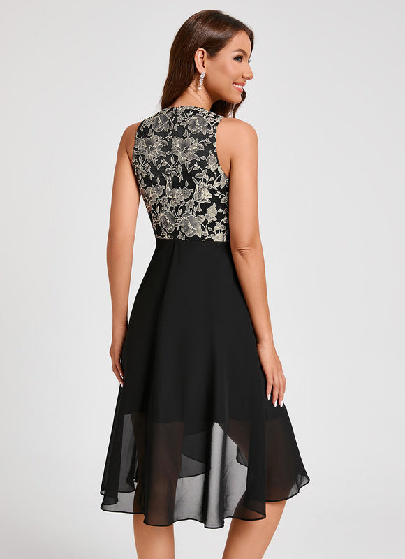 Robe Trapèze Noir Éclat - gallery 3