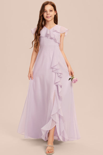 Robe Trapèze Bleu Céleste Aérien - gallery 7