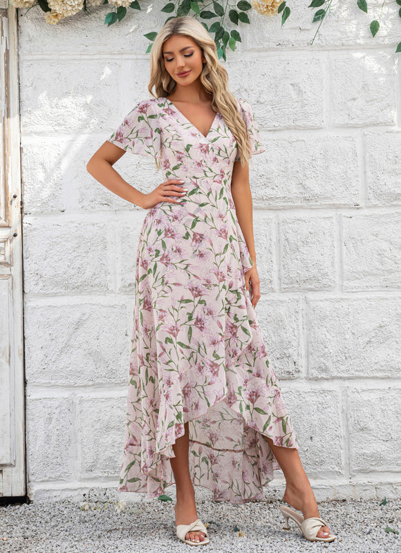 Robe Trapèze Florale Évoquée - gallery 4