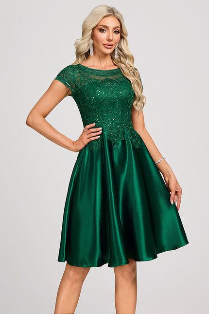 Robe Trapèze Émeraude Chic