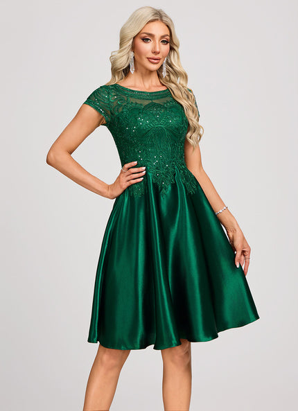 Robe Trapèze Émeraude Chic