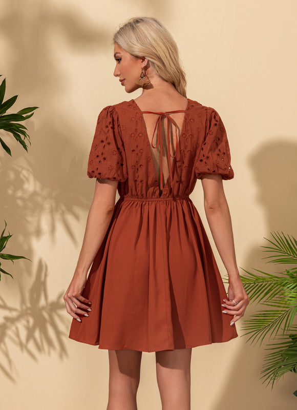 Robe Trapèze Terracotta Chic - gallery 5