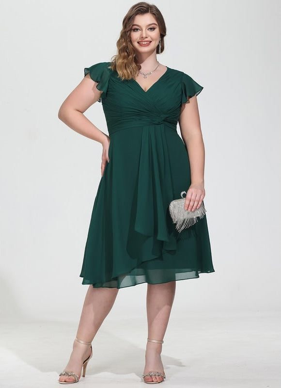 Robe Trapèze Drapé Élégant Chic - gallery 7