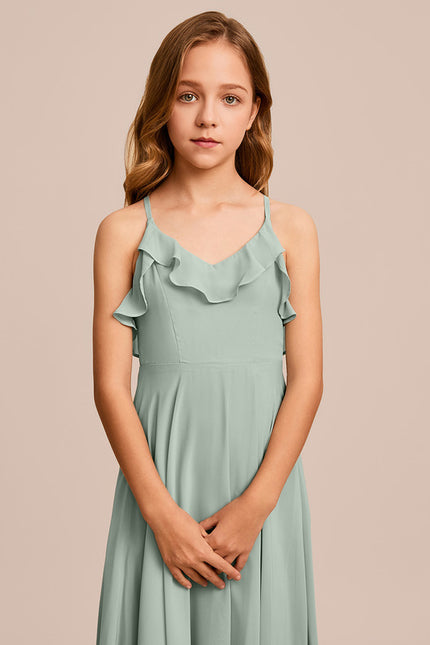 Robe Trapèze Vert Doux Éclat - gallery 4