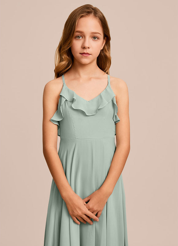 Robe Trapèze Vert Doux Éclat - gallery 4