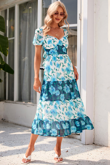 Robe Trapèze Céleste Fleurie - gallery 2