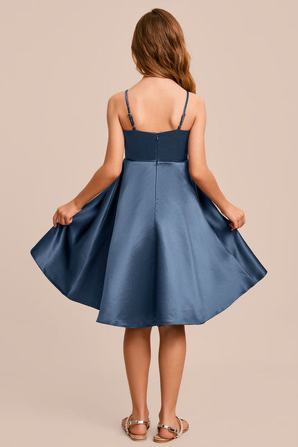 Robe Trapèze Satin Vert Tendre - gallery 5