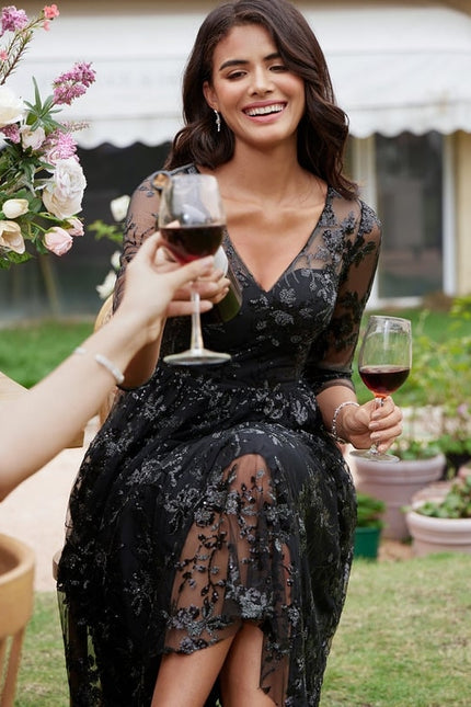 Robe Trapèze Élégance Sombre Lueur - gallery 7