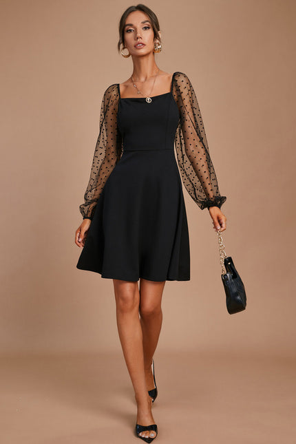 Robe Trapèze Couture Transparente - gallery 3