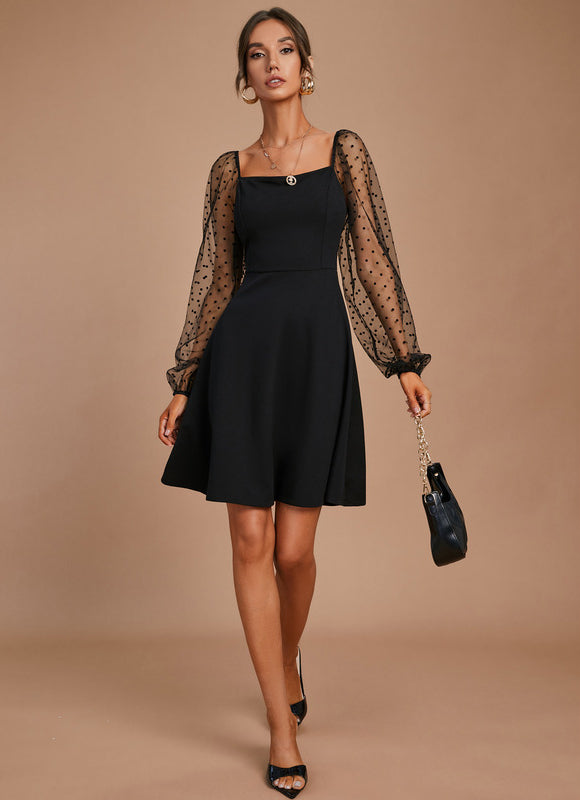 Robe Trapèze Couture Transparente - gallery 3