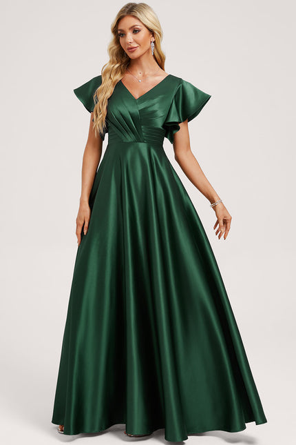 Robe Trapèze Fluide Vert Pâle - gallery 2