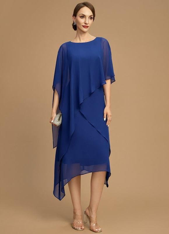 Robe Trapèze Vague Saphir - gallery 1