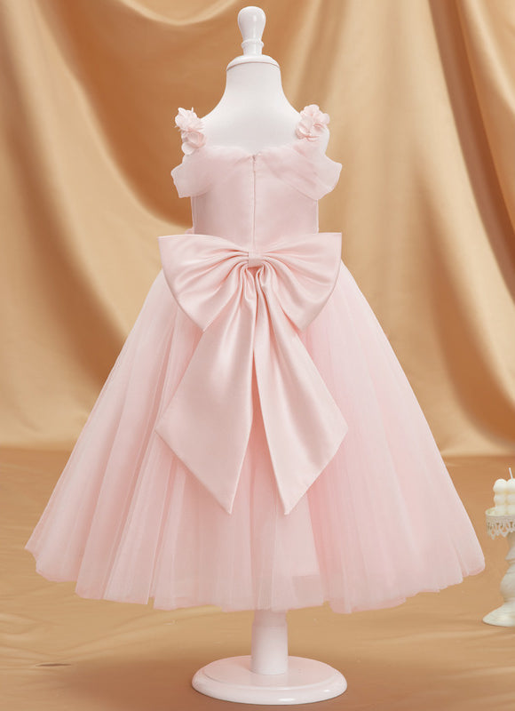 Robe Trapèze Rose Pastel À Fleurs 3D - gallery 9