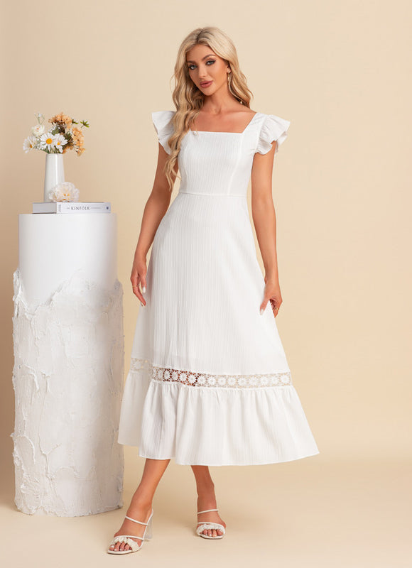 Robe Trapèze Flottante Blanche