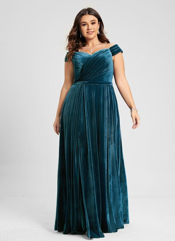 Robe Trapèze Velours Émeraude - gallery 6